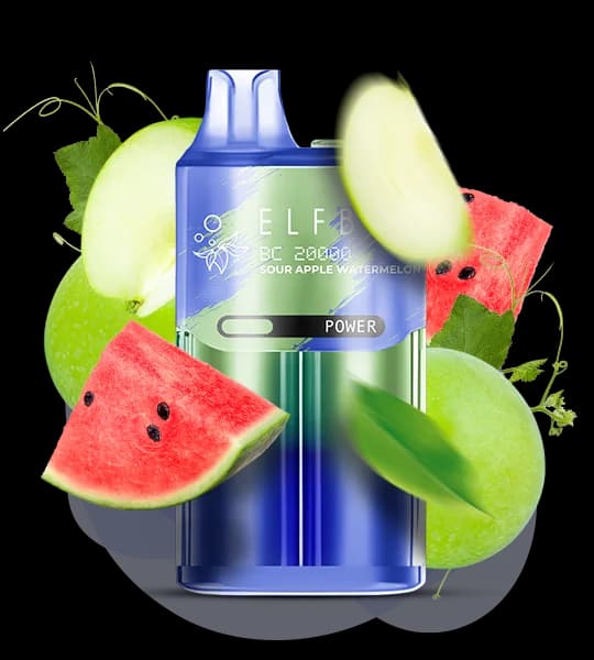 Єльф Бар BC20000 Sour Apple Watermelon - 🍏🍉 Кисле яблуко, кавун