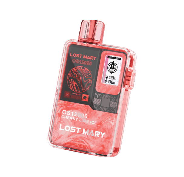 Lost Mary OS 12000 Cherry lime ice - 🍒🍋🧊 Вишня, лайм, лід фото оригінального Єльф Бар