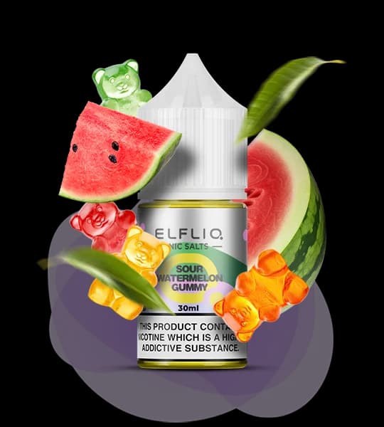 ELFLIQ Sour Watermelon Gummy 30 ml - 🍉🍬 Кислий кавун, мармелад