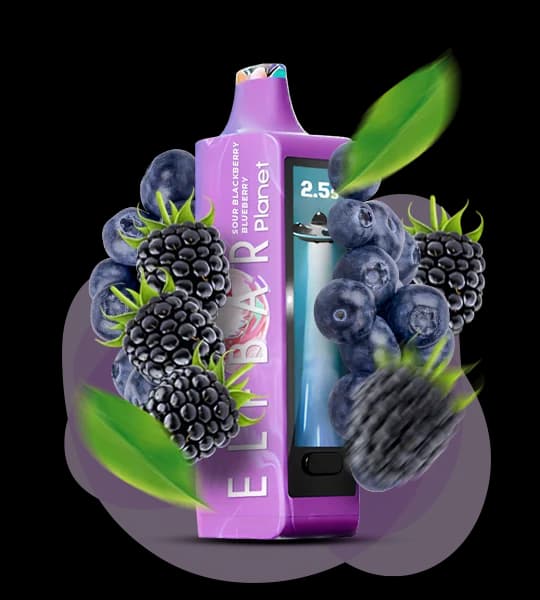 Єльф Бар Planet 25000 Sour Blackberry Blueberry - 🫐 Кисла ожина, чорниця