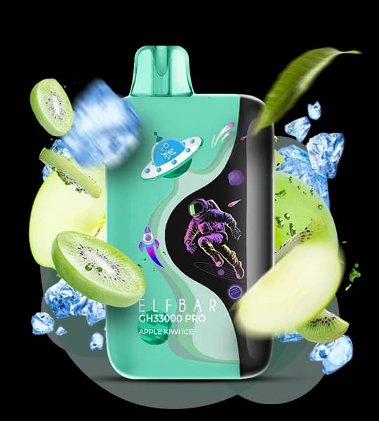 Єльф Бар GH 33000 Pro Apple Kiwi Ice - 🍏🥝🧊 Яблуко, ківі, лід