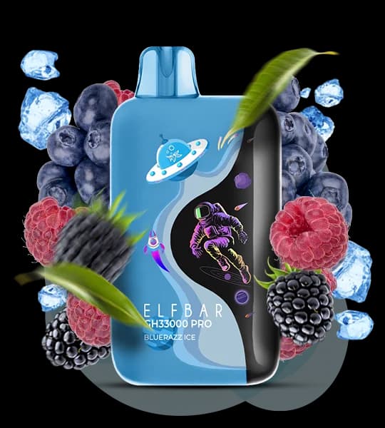 Єльф Бар GH 33000 Pro Blue Razz Ice - 🫐🧊 Синій лимонад, лід