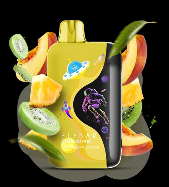 Єльф Бар GH 33000 Pro Kiwi Pineapple Peach - 🥝🍍🍑 Ківі, ананас, персик
