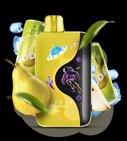 Єльф Бар GH 33000 Pro Pear Soda - 🍐🥤 Груша, сода фото оригінального Єльф Бар