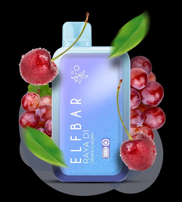 Єльф Бар RAYA 13000 Grape Cherry - 🍇🍒 Виноград, вишня фото оригінального Єльф Бар