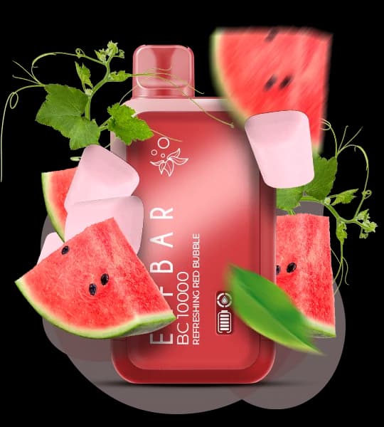 Єльф Бар BC 10000 Refreshing Red Bubble - 🍉🍬 Оновлювальна червона жуйка фото оригінального Єльф Бар