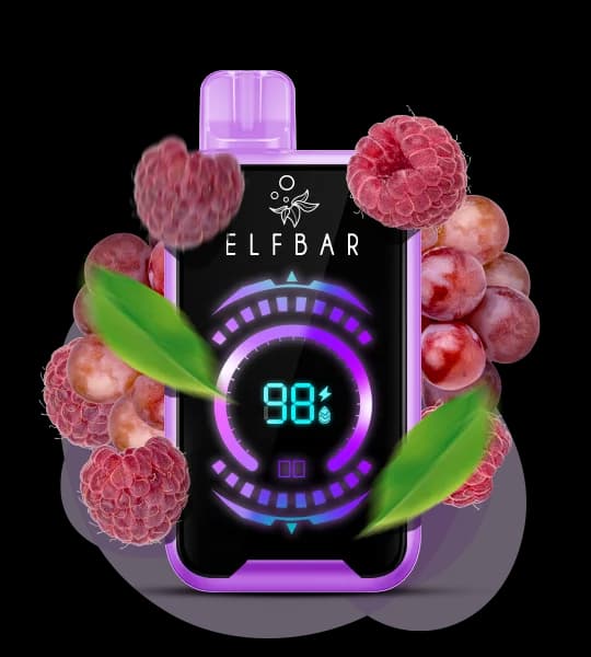 Єльф Бар FS 18000 Grape Raspberry - 🍇🍓 Виноград, малина фото оригінального Єльф Бар