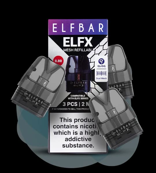 Картриджі 3pcs Єльф Бар ELF X 0.8 Ом - ⚙️ Набір картриджів (3 шт., 0.8 Ом) фото оригінального Єльф Бар